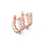Chevron Diamond Hoop Earrings – Contemporary Luxury Collection - Image 2