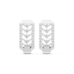 Geometric Pavé Diamond Hoop Earrings – Contemporary Luxury Collection - Image 4