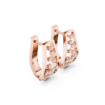 Geometric Diamond Hoop Earrings – Modern Luxury Collection - Image 3