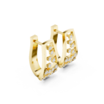 Geometric Diamond Hoop Earrings – Modern Luxury Collection - Image 4