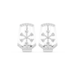 Snowflake Diamond Hoop Earrings – Elegant Designer Collection - Image 3