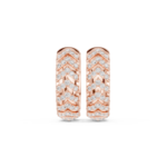 Chevron Diamond Hoop Earrings – Premium Luxury Collection - Image 3