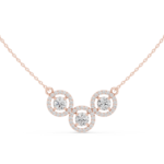 Trinity Halo Diamond Mangalsutra Pendant Necklace