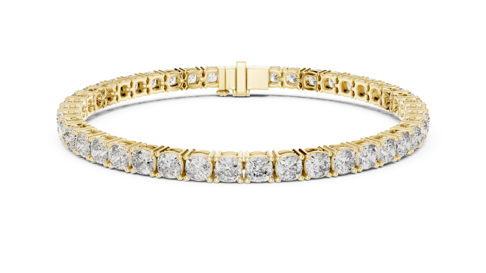 GLBR-0012-01@Y-viwe4-scaled-1.png Classic Cushion Cut Diamond Tennis Bracelet - Image 1