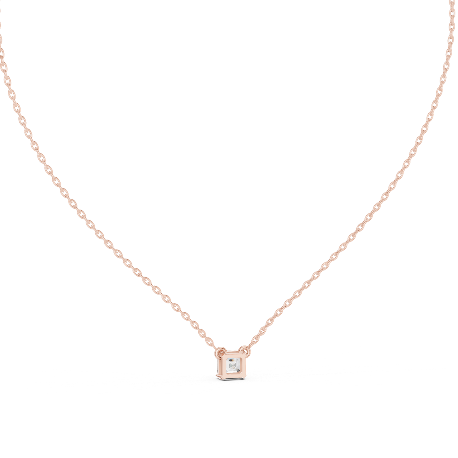 GPD-0003@R-viwe4-scaled-1.png Minimalist Asscher Cut Diamond Solitaire Necklace - Image 1
