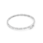 Alternating Round & Baguette Diamond Tennis Bracelet
