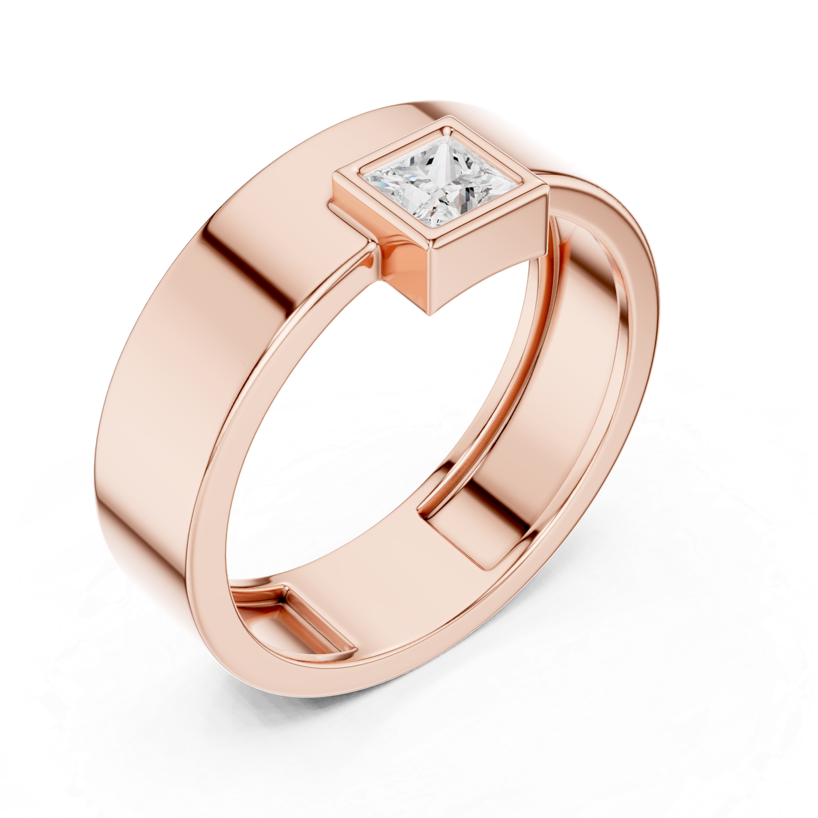 SBMR2@R-viwe2-scaled-1.png Princess Cut Solitaire Men's Ring - Image 1