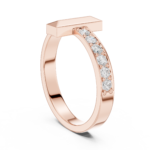 Modern T-Bar Diamond Men's Ring